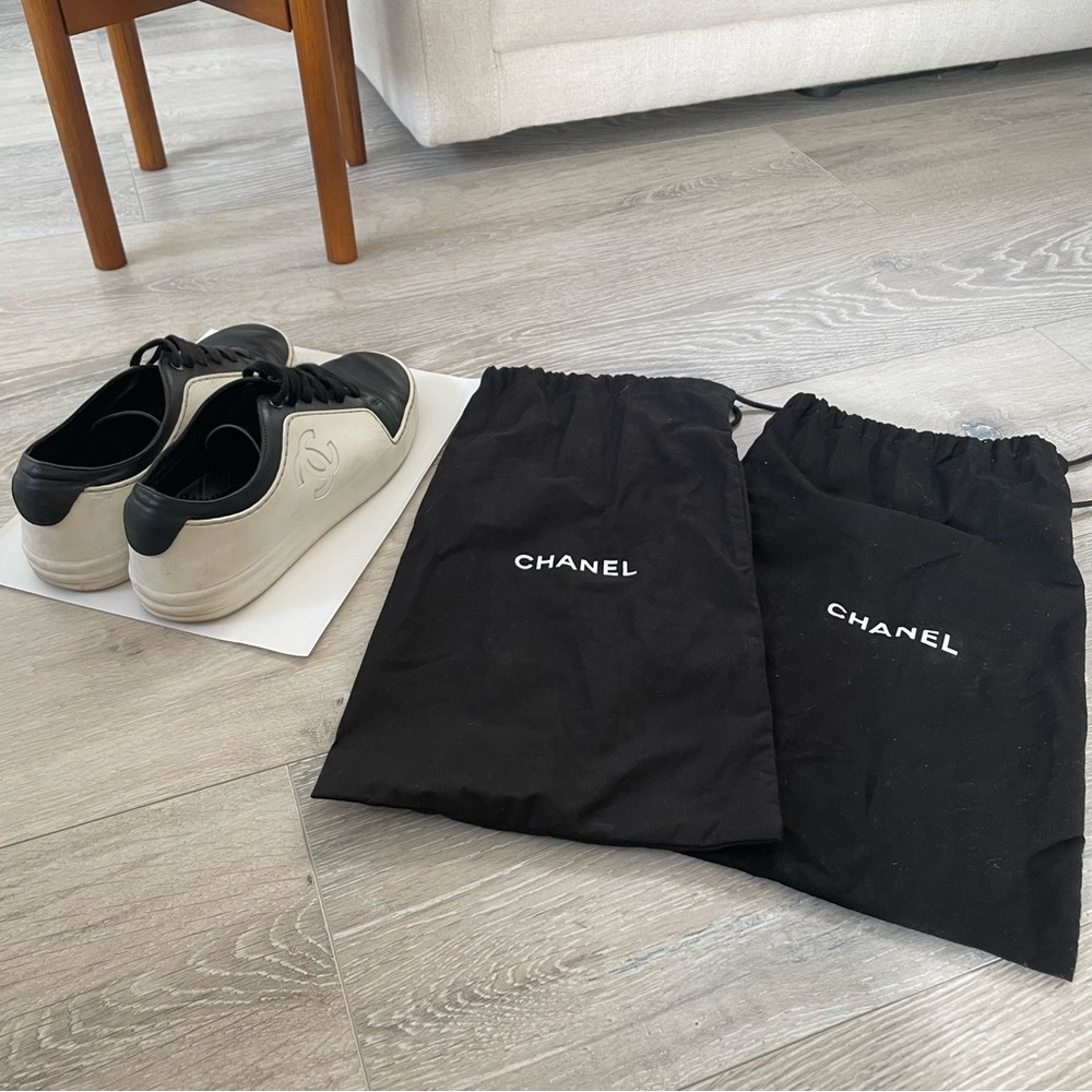 Chanel Black & White Sneakers - Picture 2 of 13